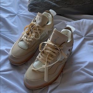 Air Jordan 4 Retro Beige/White w 9 m 7